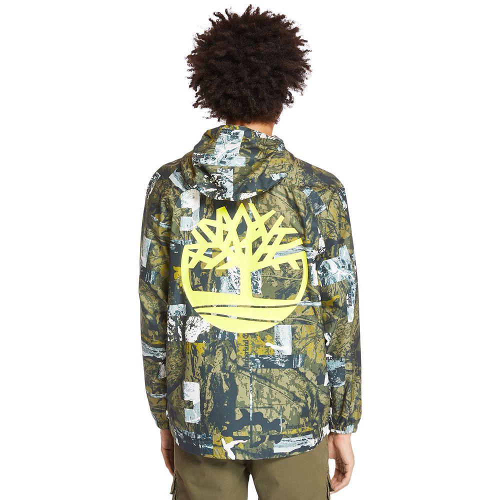 Timberland Μπουφαν Ανδρικα Πρασινο - Urban Camo Windbreaker - Greece 9328165-JZ